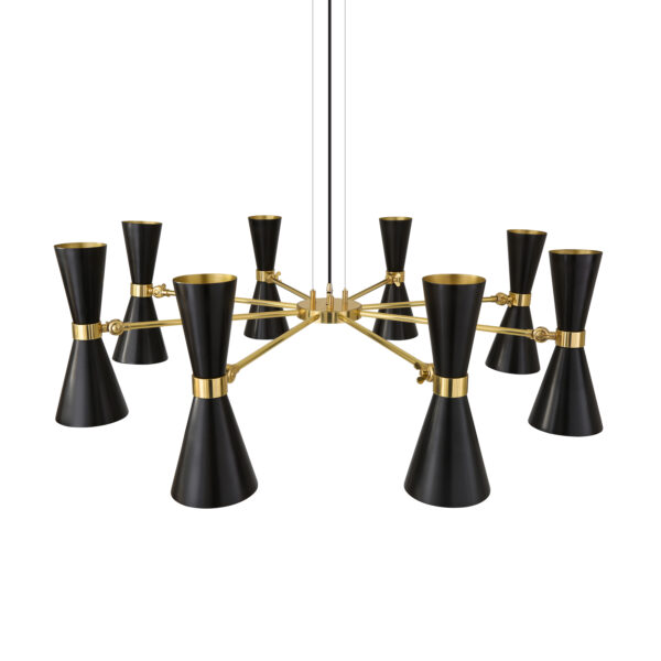 Cairo Mid-Century Eight Arm Chandelier - Image 2