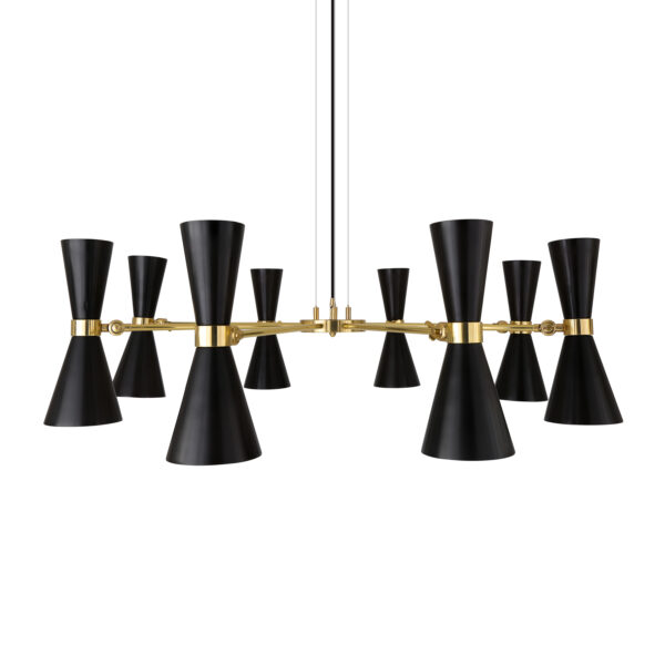 Cairo Mid-Century Eight Arm Chandelier