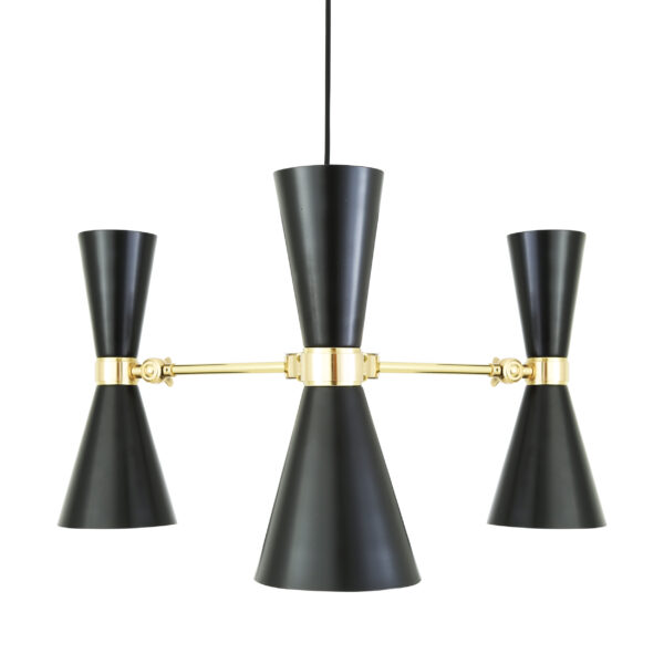 Cairo Mid-Century Three Arm Chandelier