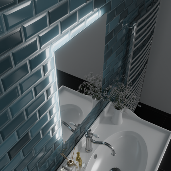 Auriga LED Bathroom Mirror 500mm x 700mm - Image 2