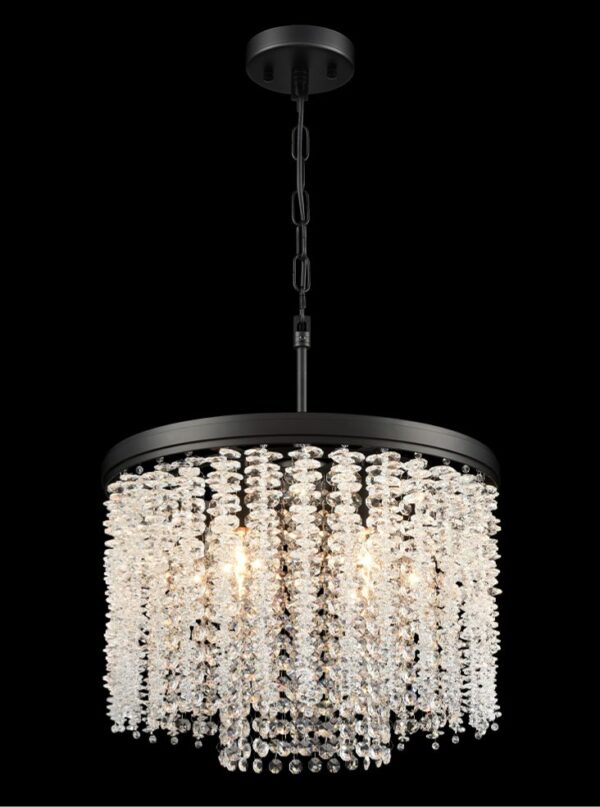 Colombo Matt Black 6 Light Pendant - Image 2