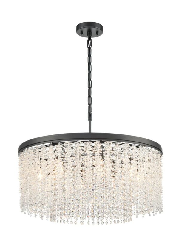 Colombo Matt Black 8 Light Pendant