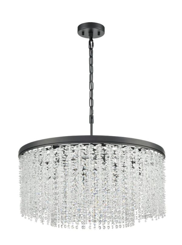 Colombo Matt Black 8 Light Pendant - Image 3