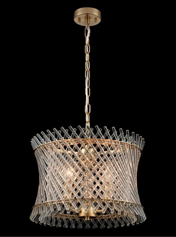 Erbil Aged Brass 3 Light Pendant - Image 3