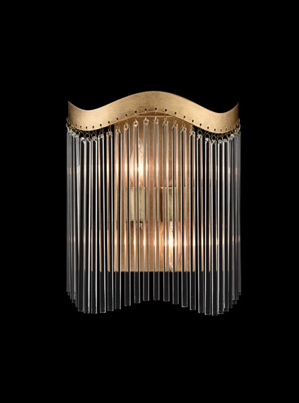 Hastings Aged Brass Double Wall Light - Image 2