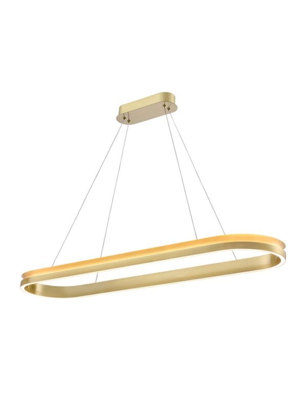 Eindhoven Oval Satin Brass LED Pendant